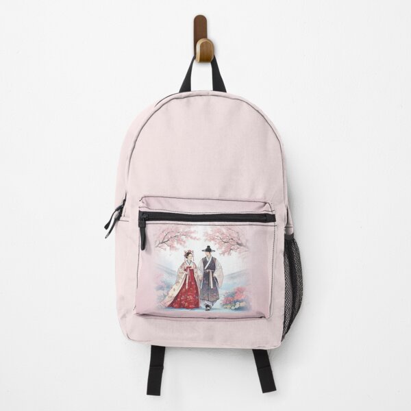 Item preview, Romantic couple walking under cherry blossom trees K-drama in Joseon time designed and sold by NerdiPop.