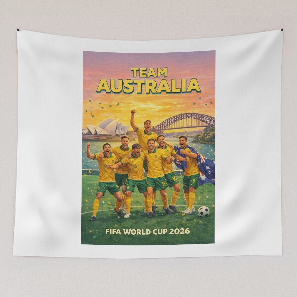 Item preview, Australia Socceroos FIFA World Cup 2026 Sydney Opera House Green Gold designed and sold by Aryabek.