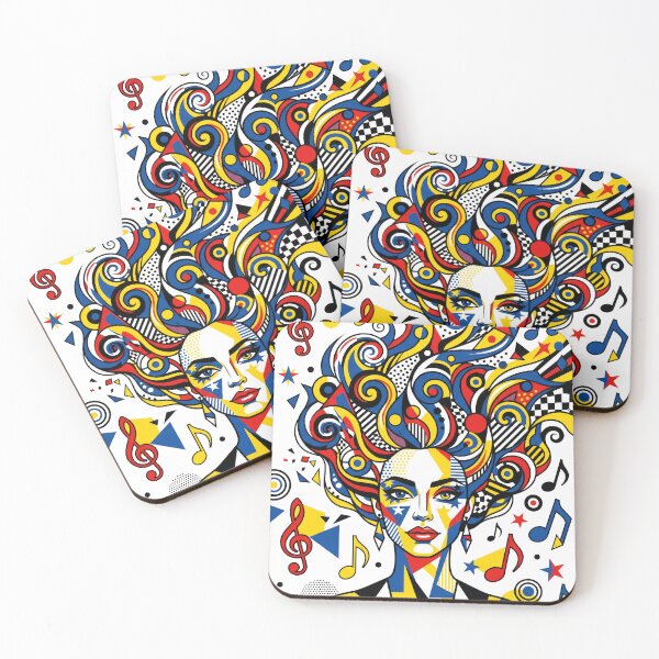 Item preview, Rhythmic Soul: Abstract Music Pop Art Woman designed and sold by seven things shop.