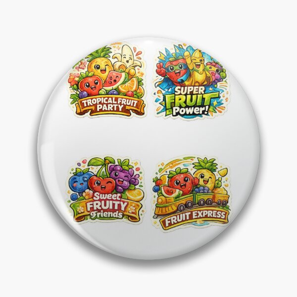 Item preview, Tropical Fruit Party Sticker | Cute Kawaii Fruit Cartoon | Summer Vibes Fun Sticker designed and sold by Ishratparween11.