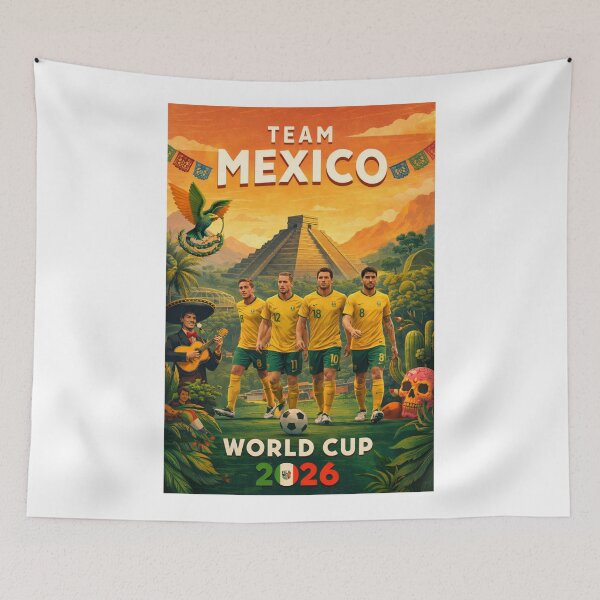 Item preview, Mexico El Tri FIFA World Cup 2026 Azteca Chicharito Football Support designed and sold by Aryabek.