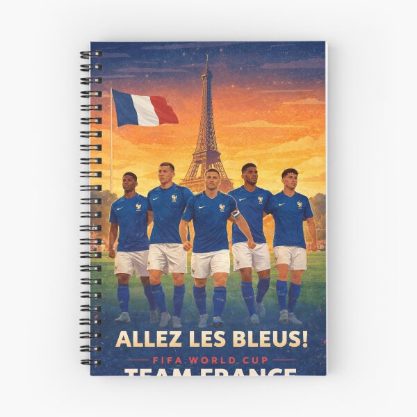 Aperçu de l'œuvre France Les Bleus Coupe du Monde FIFA 2026 Paris Mbappe Football Support créée et vendue par Aryabek.
