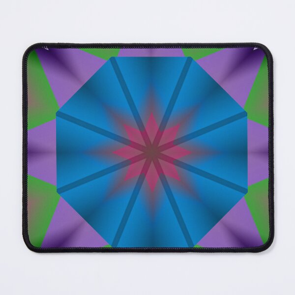 Item preview, Neon Starburst Geometric Mandala Mouse Pad designed and sold by IntelliMindDesigns.