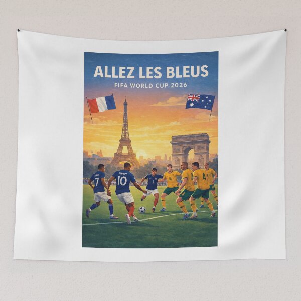 Item preview, France Les Bleus FIFA World Cup 2026 Eiffel Tower Mbappe Paris Football designed and sold by Aryabek.