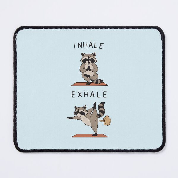 Item preview, Funny Yoga Raccoon Inhale Exhale Meditation Humor designed and sold by BrownHorse90s.