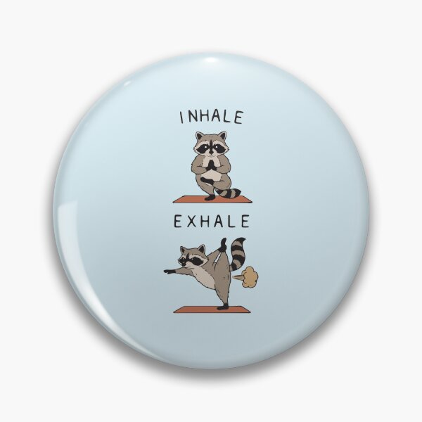 Item preview, Funny Yoga Raccoon Inhale Exhale Meditation Humor designed and sold by BrownHorse90s.
