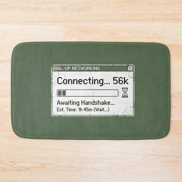 Item preview, Dial-Up Networking Connecting 56k Awaiting Handshake Est. Time 1h 45m Wait Retro Internet Nostalgia designed and sold by Covent Vaughn.