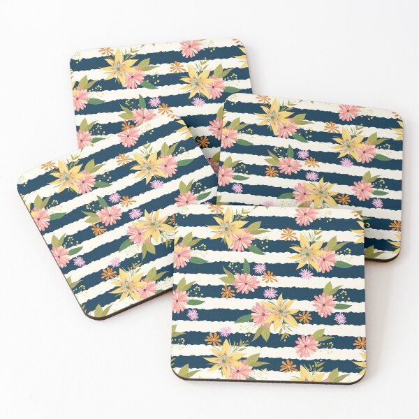 Item preview, Floral design in a striped pattern  designed and sold by Heaven1111.