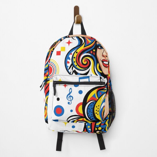 Item preview, Retro Pop Art Woman with Musical Hair - Colorful Abstract Music Lover Graphics designed and sold by seven things shop.