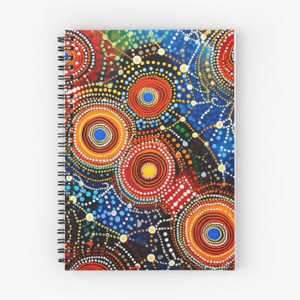 Item preview, Aboriginal Inspired Dot Art - Lava Circles On The Water designed and sold by GrinGalore.