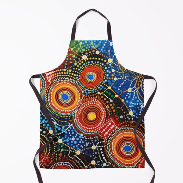 Item preview, Aboriginal Inspired Dot Art - Lava Circles On The Water designed and sold by GrinGalore.