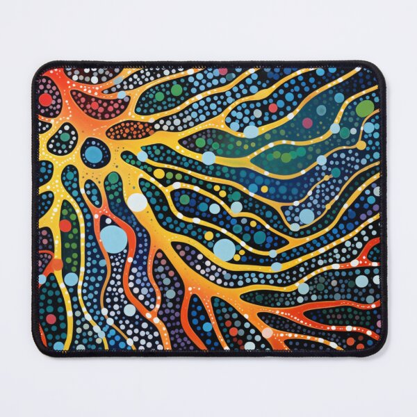 Item preview, Aboriginal Inspired Dot Art - Sunny Veins on the Water designed and sold by GrinGalore.