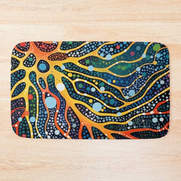 Item preview, Aboriginal Inspired Dot Art - Sunny Veins on the Water designed and sold by GrinGalore.
