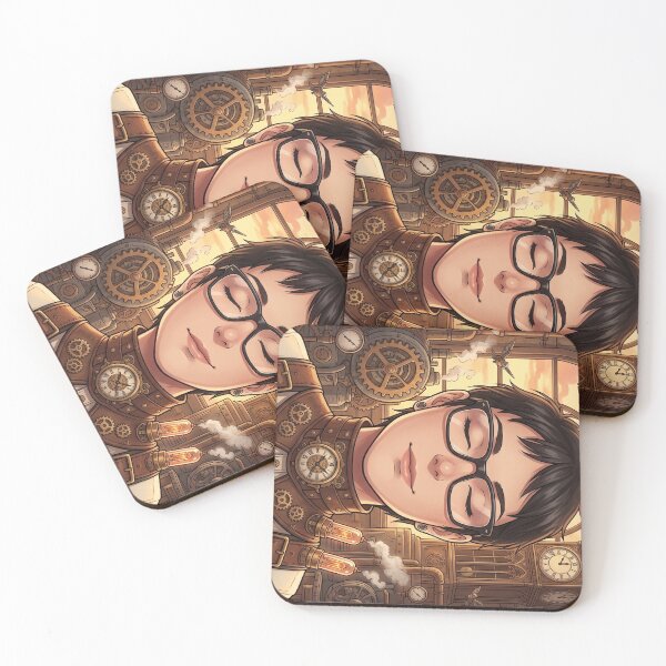 Item preview, Dreamy Steampunk Engineer Against a Neo-London Backdrop designed and sold by Vyxorea.