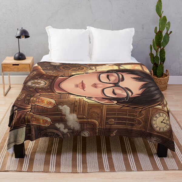 Item preview, Dreamy Steampunk Engineer Against a Neo-London Backdrop designed and sold by Vyxorea.