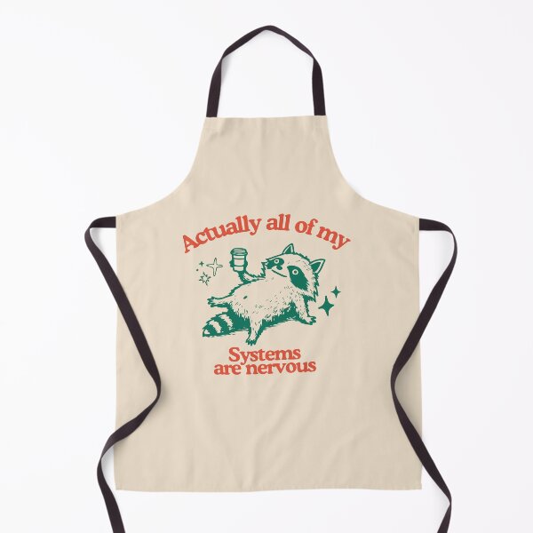 Item preview, Actually All Of My Systems Are Nervous Retro Funny Stressed Raccoon Caffeine Anxiety designed and sold by BrownHorse90s.