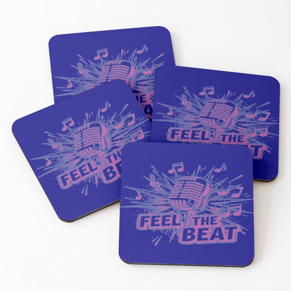 Item preview, Feel The Beat Retro Microphone Music Lover Pink Purple Aesthetic designed and sold by tineldesign.