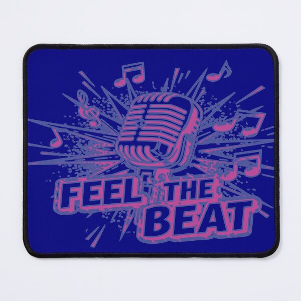 Item preview, Feel The Beat Retro Microphone Music Lover Pink Purple Aesthetic designed and sold by tineldesign.