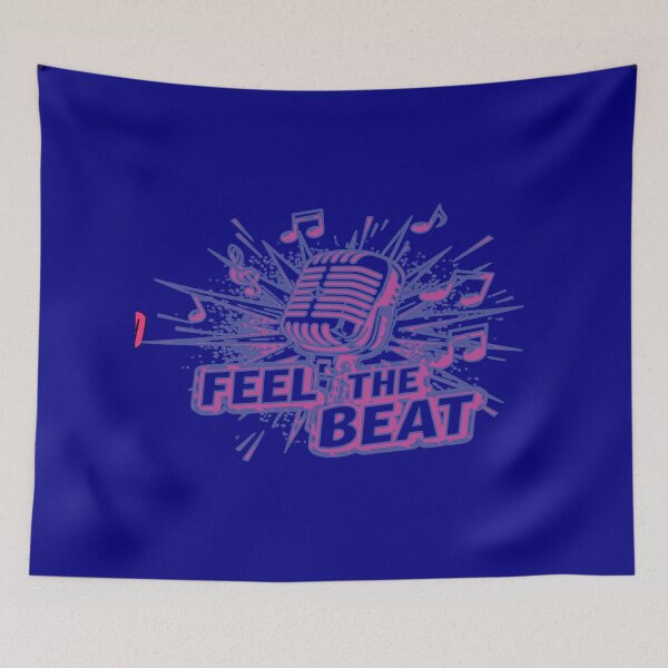 Item preview, Feel The Beat Retro Microphone Music Lover Pink Purple Aesthetic designed and sold by tineldesign.
