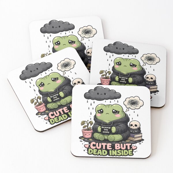 Item preview, Cute But Dead Inside Anxiety Frog Art designed and sold by ZetaDream.