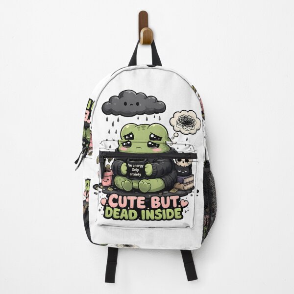 Item preview, Cute But Dead Inside Anxiety Frog Art designed and sold by ZetaDream.
