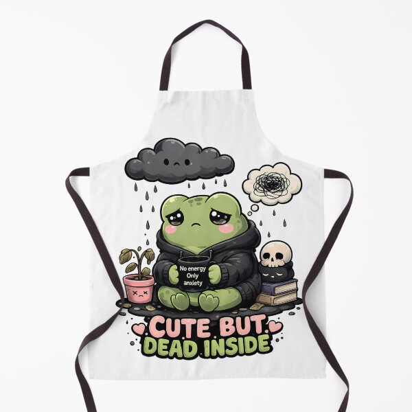 Item preview, Cute But Dead Inside Anxiety Frog Art designed and sold by ZetaDream.