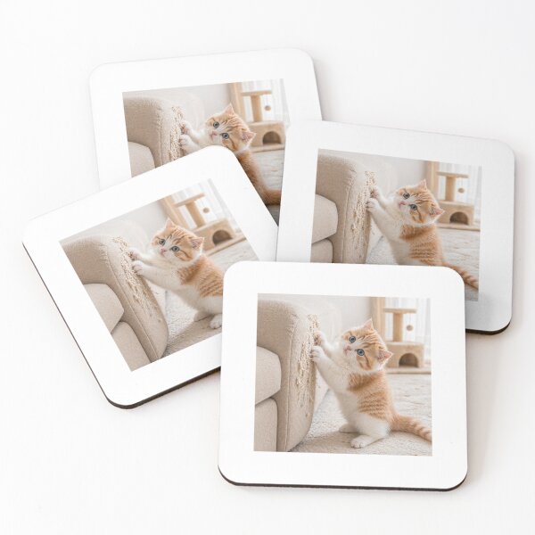 Item preview, Cute Chaos Kitten Scratching Sofa designed and sold by LovelyCatGalaxy.
