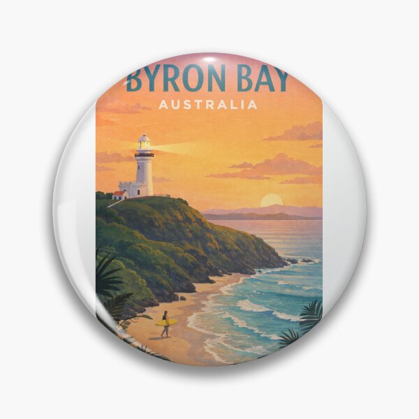 Item preview, Byron Bay Australia Cape Byron Lighthouse Coastal Surf Sunset designed and sold by Aryabek.