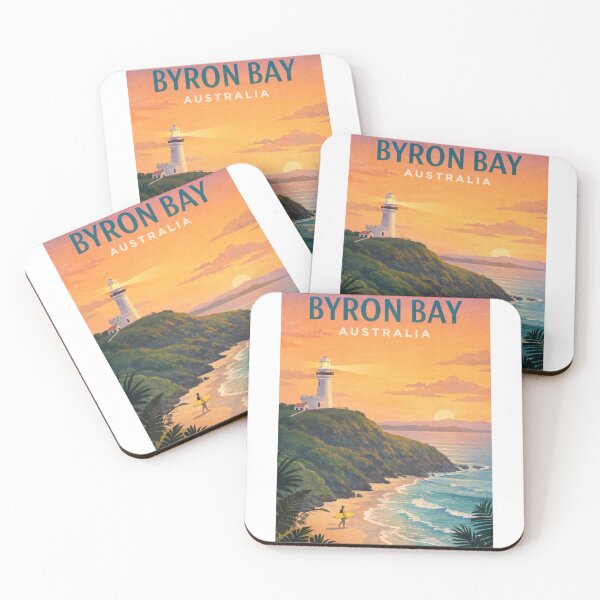 Item preview, Byron Bay Australia Cape Byron Lighthouse Coastal Surf Sunset designed and sold by Aryabek.