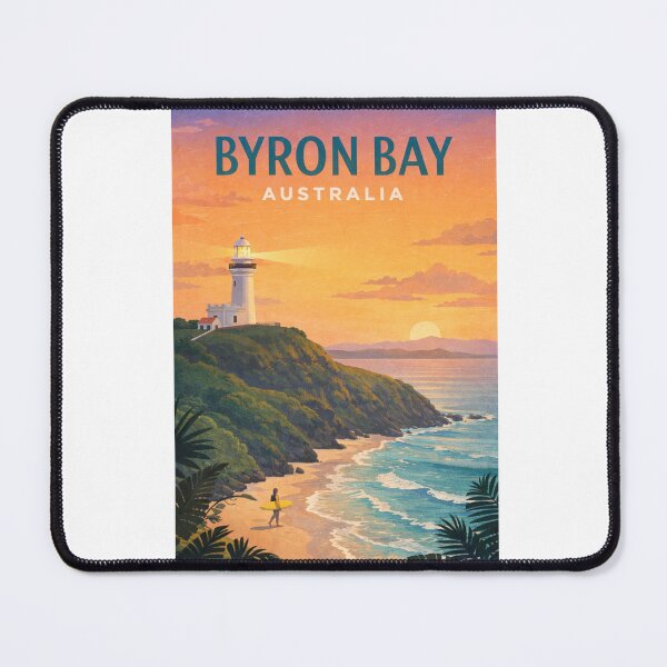 Item preview, Byron Bay Australia Cape Byron Lighthouse Coastal Surf Sunset designed and sold by Aryabek.