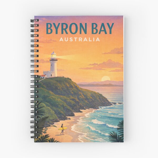 Item preview, Byron Bay Australia Cape Byron Lighthouse Coastal Surf Sunset designed and sold by Aryabek.