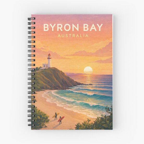 Item preview, Byron Bay Australia Cape Byron Lighthouse Wategos Beach Sunrise designed and sold by Aryabek.