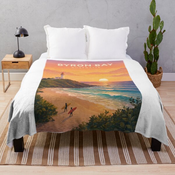 Item preview, Byron Bay Australia Cape Byron Lighthouse Wategos Beach Sunrise designed and sold by Aryabek.