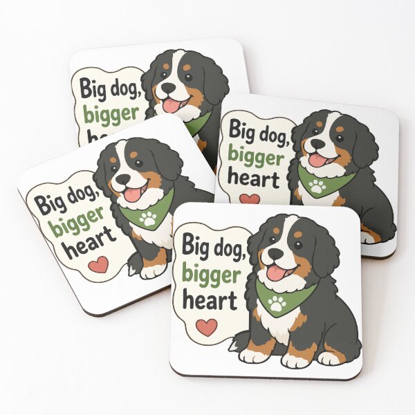 Item preview, Bernese Mountain Dog Big Dog Bigger Heart Quote Sticker – Cute Dog Lover Sticker designed and sold by Olivra.