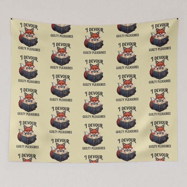 Item preview, Book Lover Fox – Guilty Pleasures Design designed and sold by Dogandesighn.