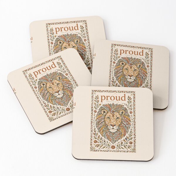 Item preview, Proud lion Ornamental Vintage Artwork designed and sold by indoMOKSHA.