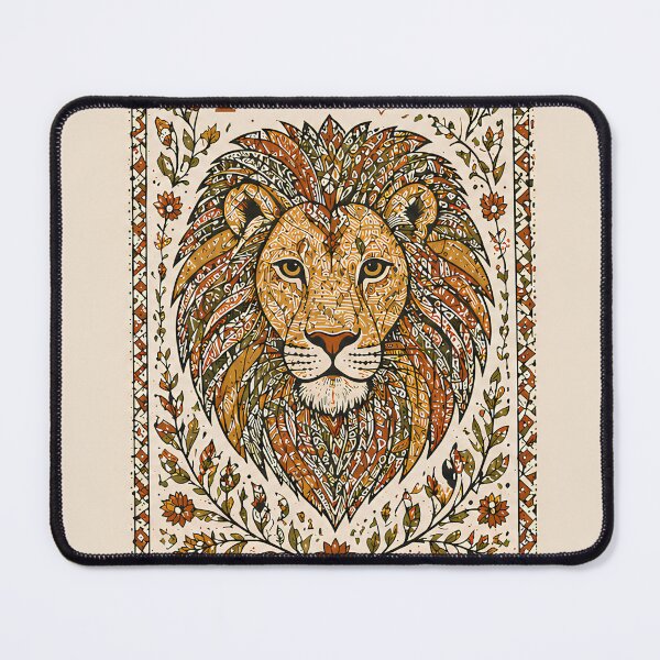 Item preview, Proud lion Ornamental Vintage Artwork designed and sold by indoMOKSHA.