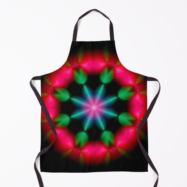 Item preview, Neon Floral Mandala Desk Mat designed and sold by IntelliMindDesigns.