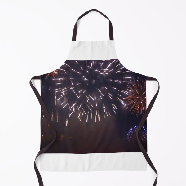 Item preview, Colorful Fireworks Celebration Lighting Up Night Sky Over City With Bursts of Light and Smoke designed and sold by Nmallia.