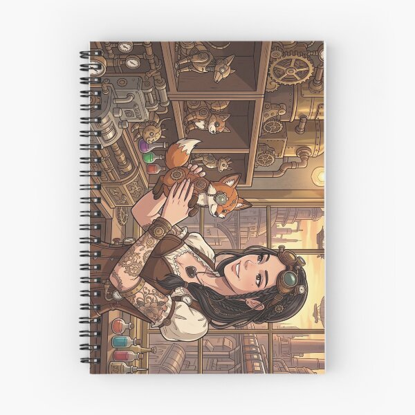 Item preview, Steampunk Inventor and Her Mechanical Fox designed and sold by Vyxorea.