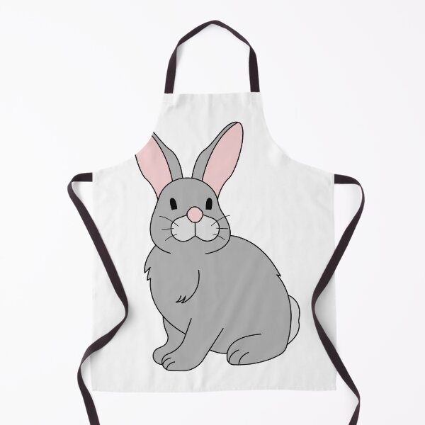Item preview, Cute Grey Bunny Rabbit Cartoon Mascot Illustration designed and sold by Ciuszkoland.