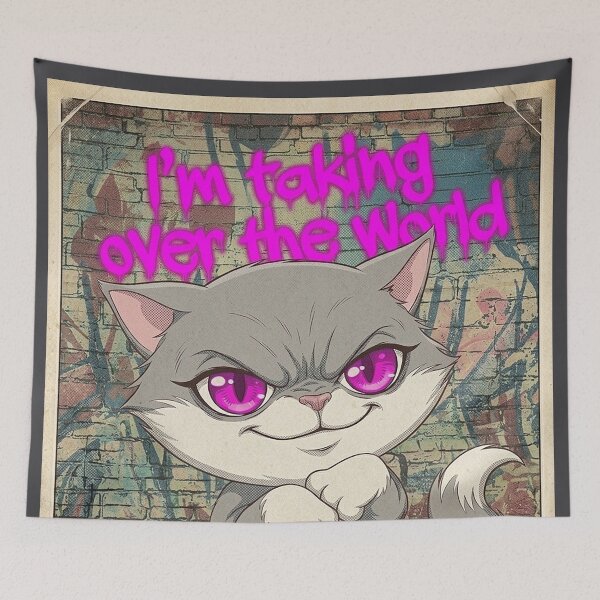 Item preview, Evil Street Cat Taking Over The World designed and sold by rygenr8.