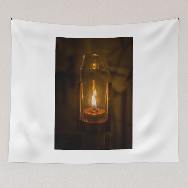 Item preview, Warm Candle Flame Inside Glass Lantern Casting Cozy Amber Light And Intimate Night Atmosphere designed and sold by Nmallia.