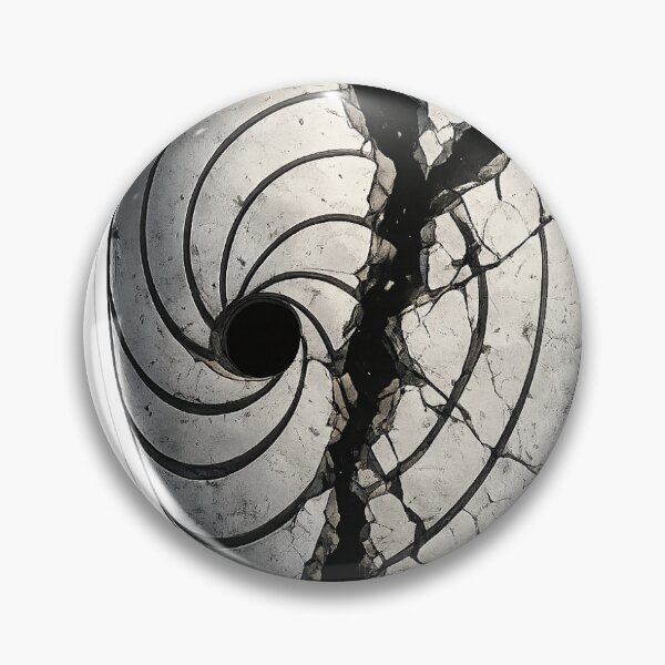 Item preview, Broken Spiral Mask – Dark Anime Aesthetic Sticker designed and sold by ZenOtaku Lab.