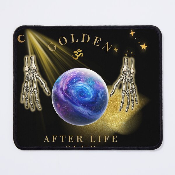 Item preview, Golden Afterlife Club – Mystic Alchemy Skeleton Hands & Cosmic Nebula designed and sold by MilaVibeStudio.