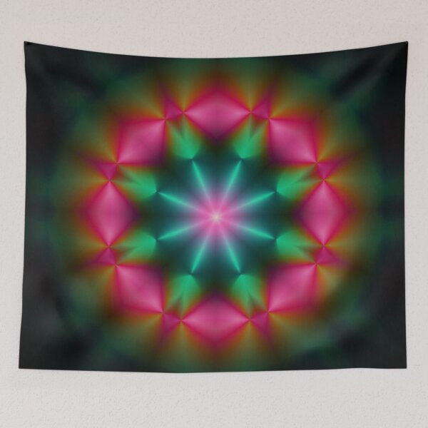 Item preview, Neon Floral Mandala Laptop Sleeve designed and sold by IntelliMindDesigns.