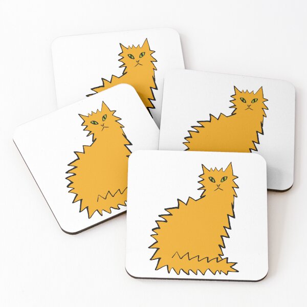 Item preview, Prickly Cat – Minimal Spiky Orange Cat designed and sold by Lunar Fern.