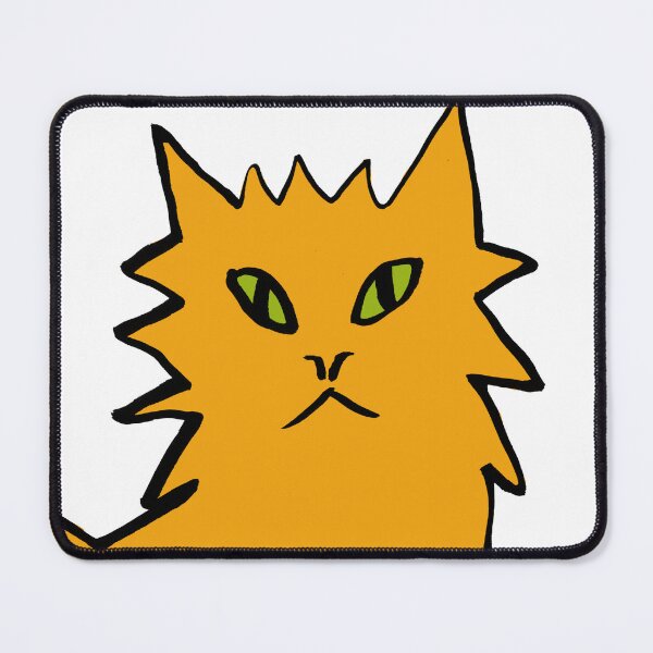 Item preview, Prickly Cat – Minimal Spiky Orange Cat designed and sold by Lunar Fern.
