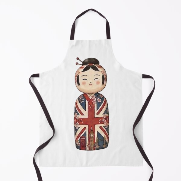 Aperçu de l'œuvre Poupée Kokeshi Union Jack - Édition Héritage Britannique créée et vendue par Kokeshidreams.