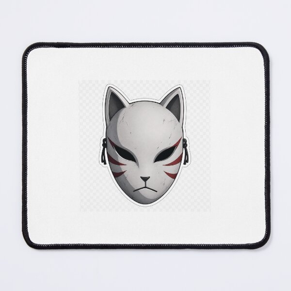 Item preview, ANBU Fox Mask – Dark Anime Ninja Aesthetic designed and sold by ZenOtaku Lab.
